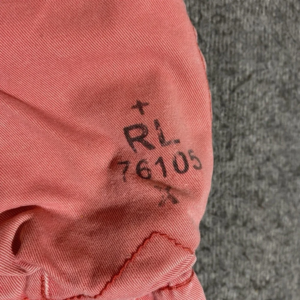 Polo Ralph Lauren Cargo Shorts Men 33 Salmon Pink Cotton Utility Preppy Stencil